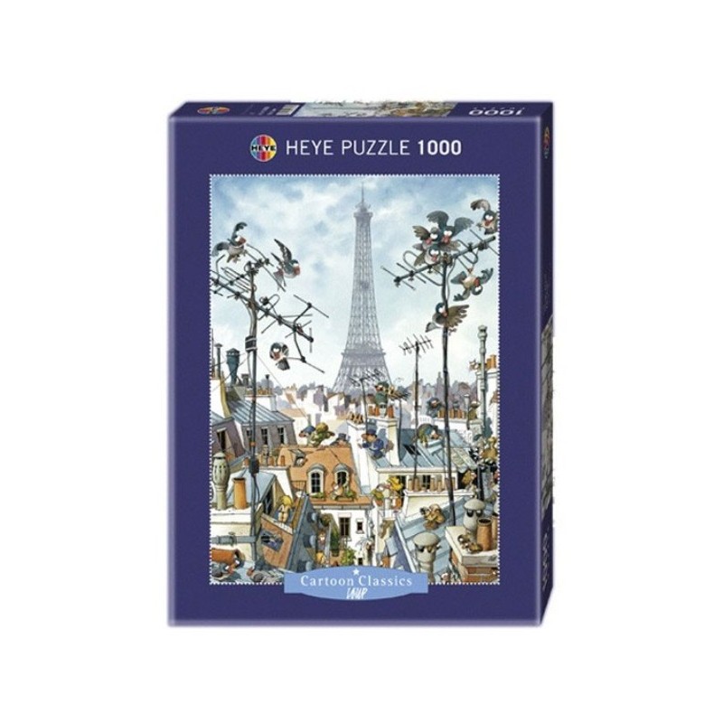 Puzzle Humoristique Cartoon Tour Eiffel - Mordillo un jeu Heye