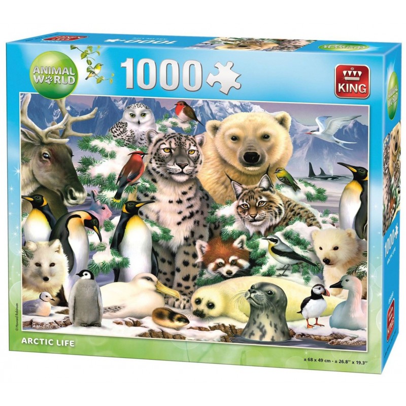 Puzzle 1000 pièces - Animal world vie arctique, un jeu édité par King