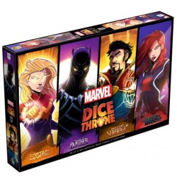 Dice Throne Marvel : Black Panther, Captain Marvel, Black Widow et Dr Strange