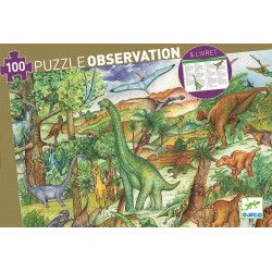 Puzzle d’observation dinosaures 100 pièces