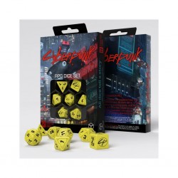 Lot de 7 dés- Cyberpunk Red- Danger Zone-Jaune