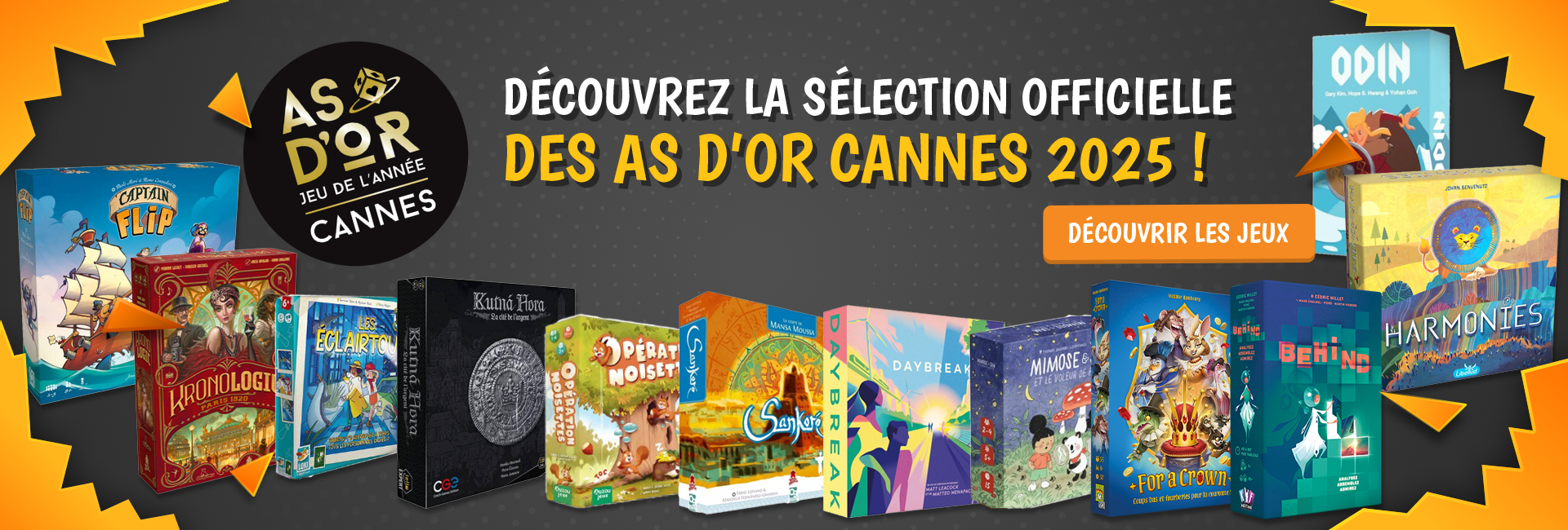 Sélection officielle des As d’or cannes 2025 !